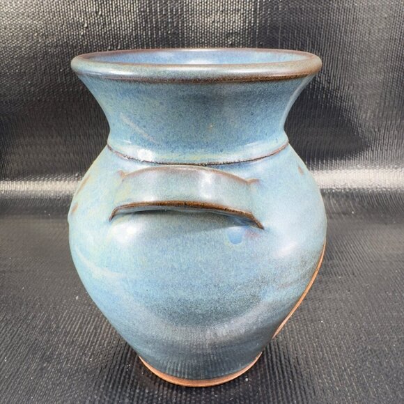 Hand Made RedWare Pottery Vase Vessel Salado Texas Kokopelli Pattern Signed Vase - Picture 8 of 13